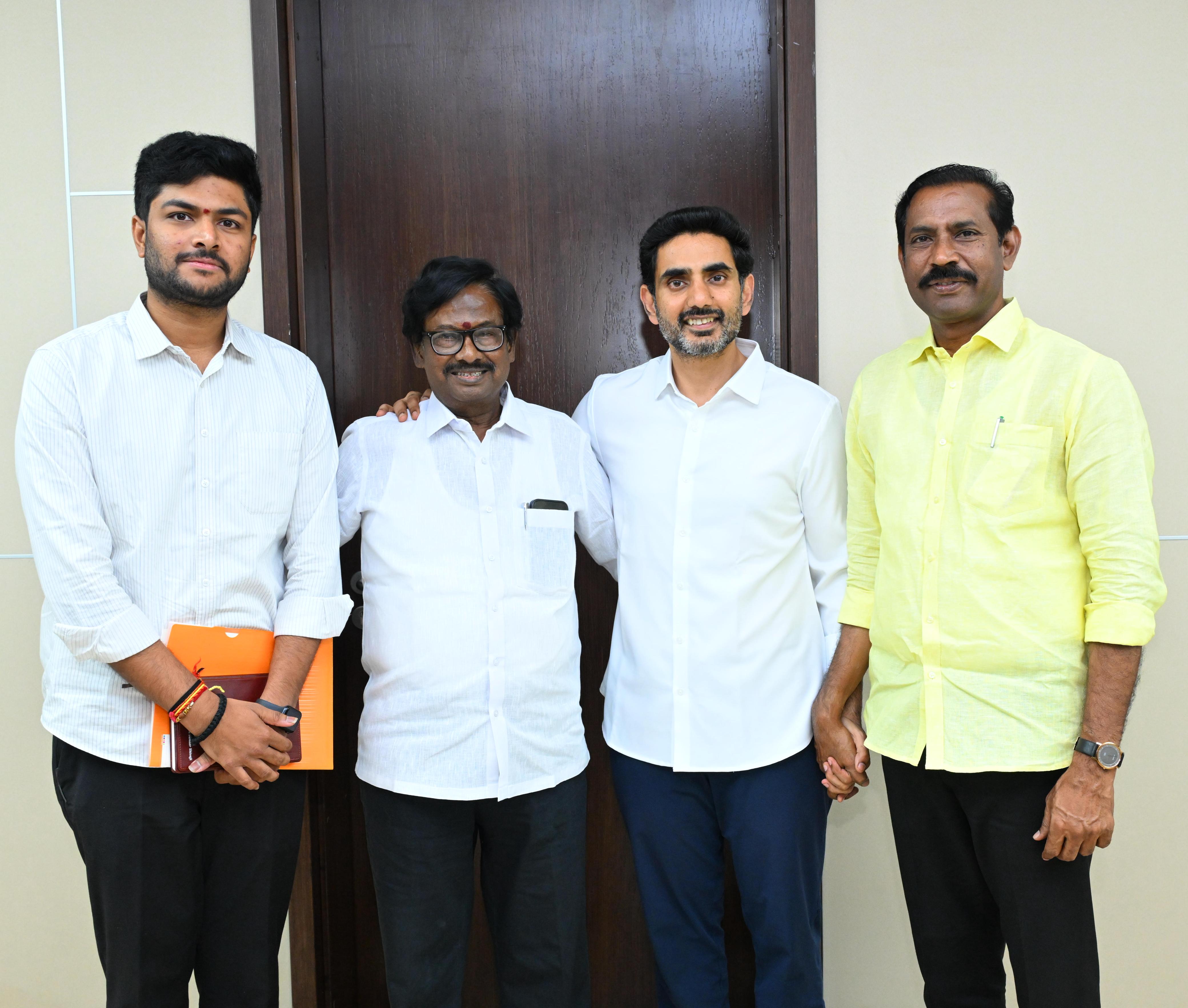 Nara Lokesh Interacts with Senior Leader Gouthu Shyam Sunder Shivaji, Emphasizes Learning and Values